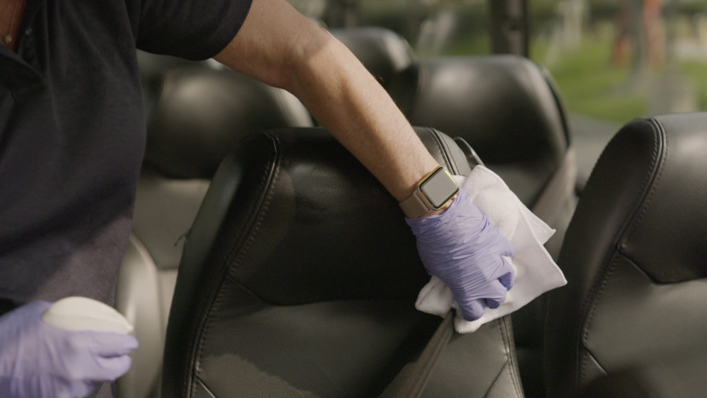 Cleaning luxury coach