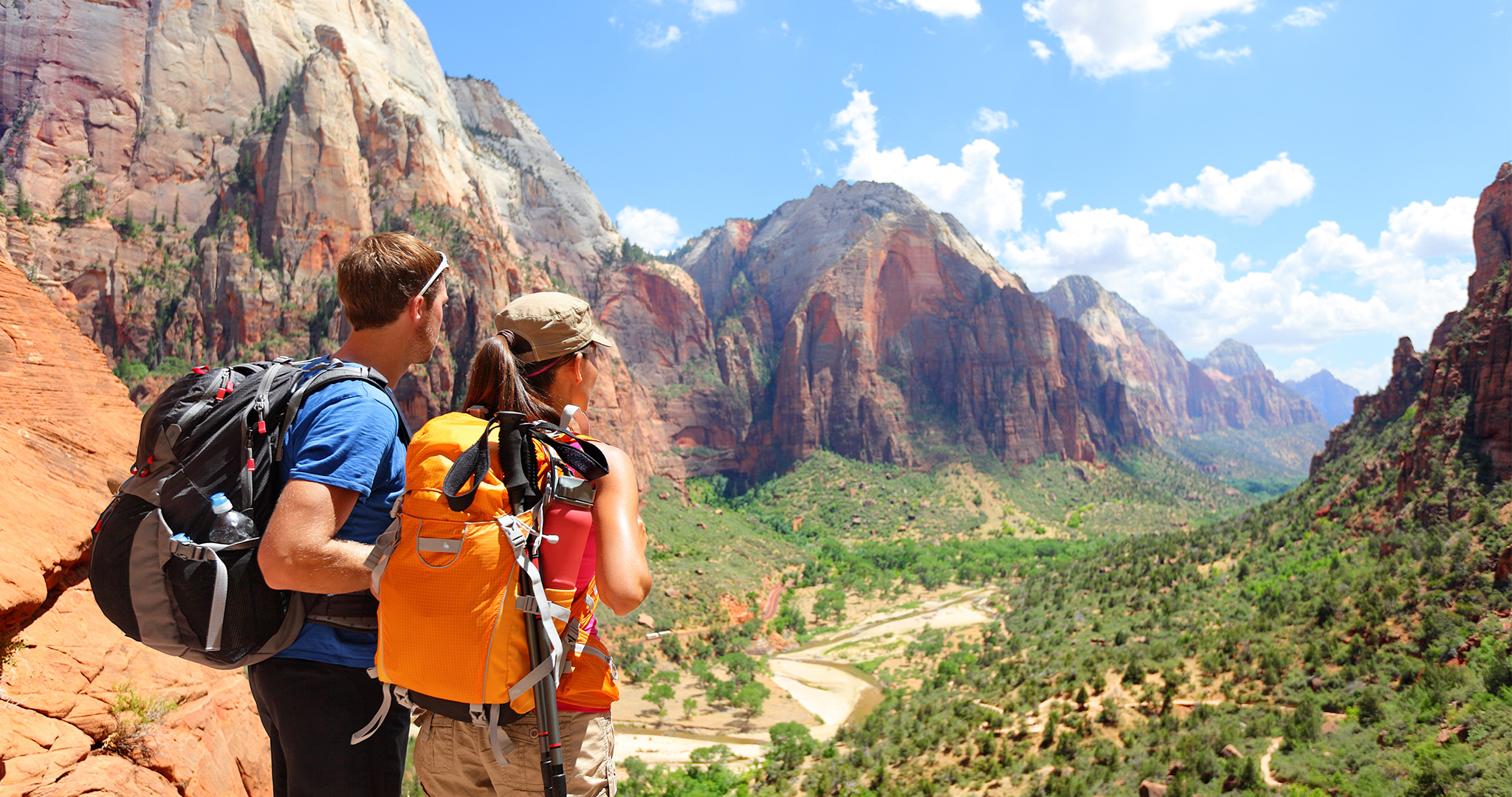 Hikers in Zion National Park, Utah
