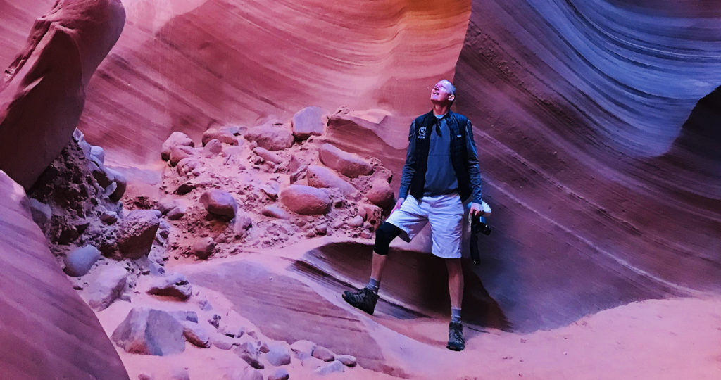 Richard Launder in Lower Antelope Canyon, Arizona